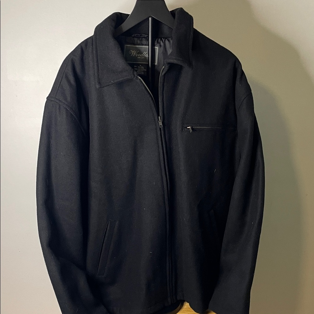 Woolrich Black Men's Wool Coat